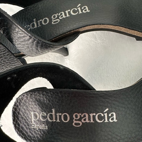 Pedro Garcia Open-Toe Ankle Strap Leather Heeled Sandal Size 39.5 or US 9.5 - Picture 8 of 11